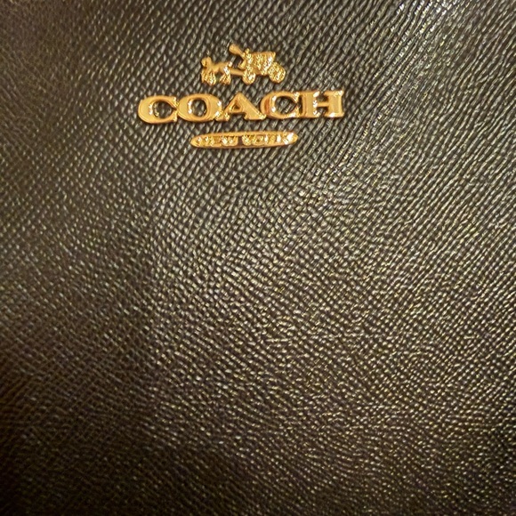 Coach Ava Tote Black Crossgrain Leather Gold Hardware Shoulder Bag F57526 - Picture 12 of 14